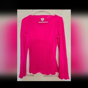 Elegant Pink Long Sleeve Top